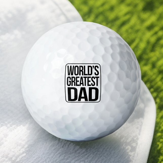 Pelotas De Golf El papá más grande del mundo - simple y llano (World's Great Dad Golf Ball)