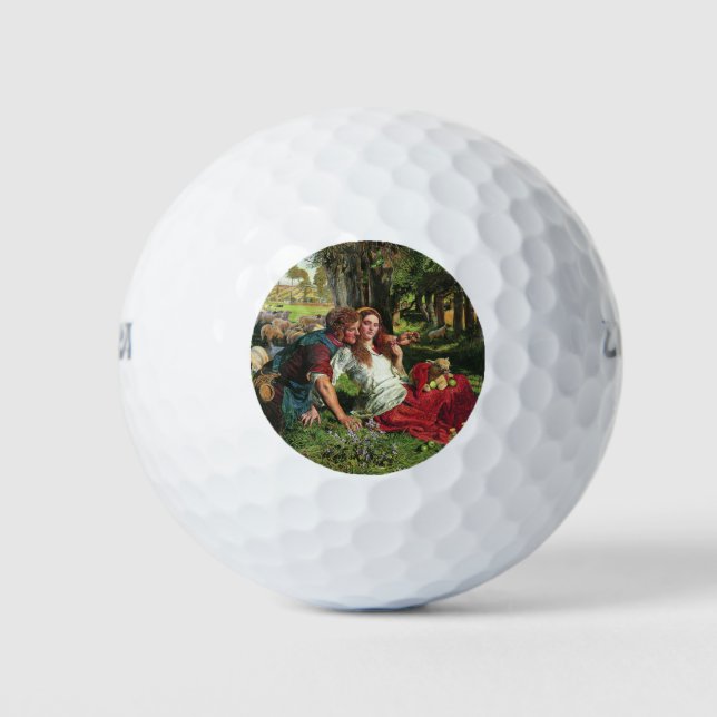 Pelotas De Golf El Pastor y su Novia (por Holman Hunt) (Anverso)