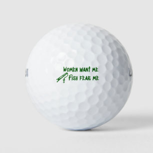 Pelotas De Golf El pescado me teme, pescador