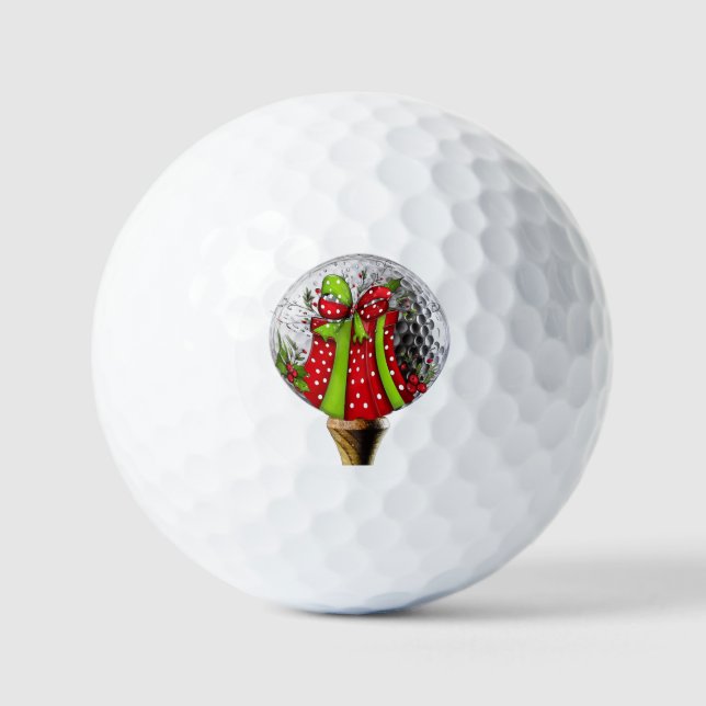 Pelotas De Golf El regalo de Navidad  (Anverso)