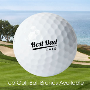 Pelotas De Golf El regalo del Día del Padre Mejor Papá Nunca Negro