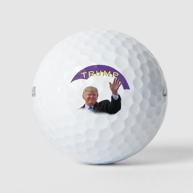Pelotas De Golf El retrato de Trump 🇺 🇸 😁 agitación (Anverso)
