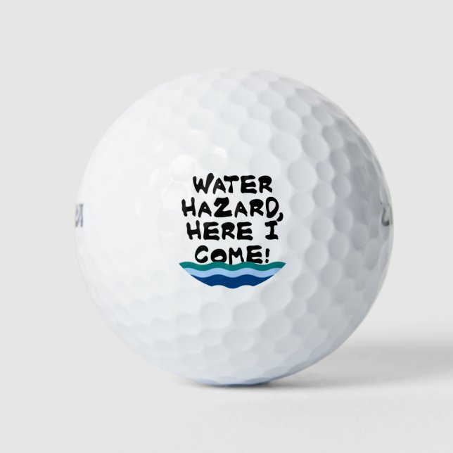 Pelotas De Golf ¡El Riesgo Del Agua, Aquí Ven! (Anverso)