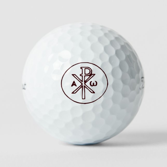 Pelotas De Golf El símbolo Chi-Rho Christogram (Anverso)