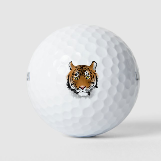 Pelotas De Golf El tigre de Sumatra, un tigre y un gato salvaje qu (Anverso)
