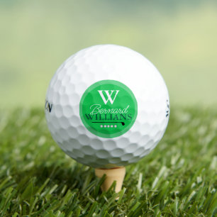 Pelotas De Golf El verde monogramado de Golfer