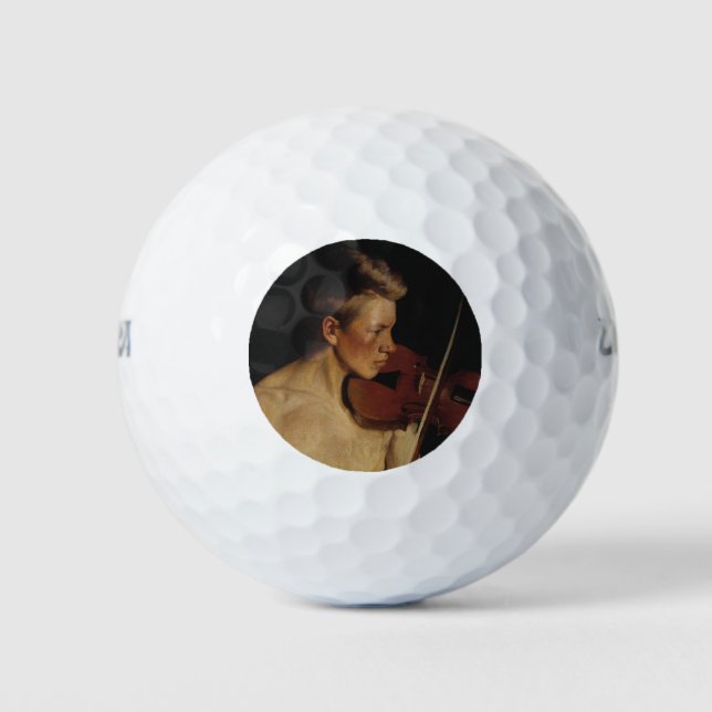 Pelotas De Golf El violinista (músico masculino) (de Pekka Halonen (Anverso)