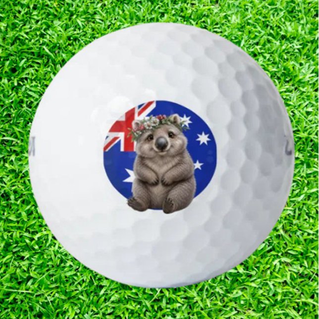 Pelotas De Golf El wombat más lindo de Australia ( Aussie Cutest Wombat Golf Balls bring personality and playfulness to every round)