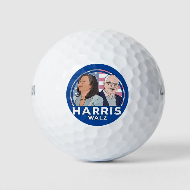 Pelotas De Golf Elección de Harris Walz (Anverso)