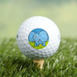 Pelotas De Golf Elefante azul dibujo animado