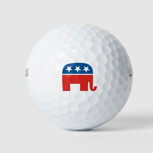 Pelotas De Golf elefante fiesta republicano de estados unidos (Anverso)