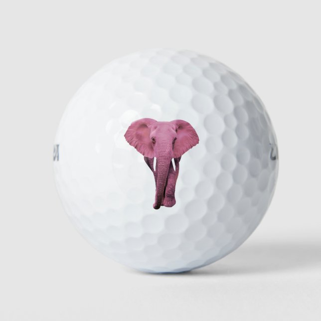 Pelotas De Golf Elefante rosa (Anverso)