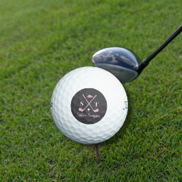 Pelotas De Golf Elegant Pink Golf Club White Bows Custom Birthday