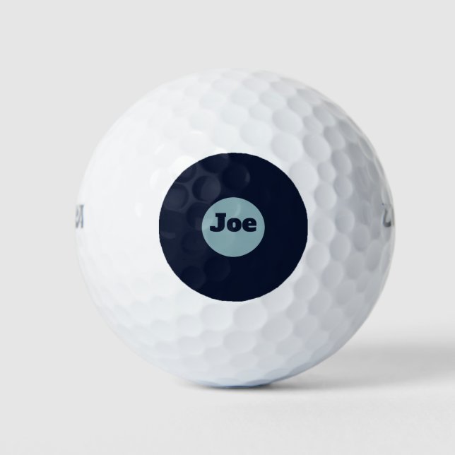 Pelotas De Golf Elegante azul marino personalizado (Anverso)