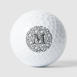 Pelotas De Golf Elegante Diamante Gem Bling Glam Inicial