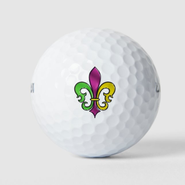Pelotas De Golf Elegante Diseño Fleur De Lis (Anverso)