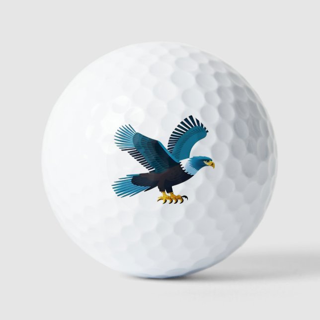 Pelotas De Golf Elegante Emblema del águila calva (Anverso)