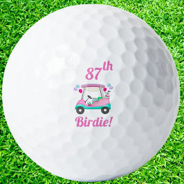 Pelotas De Golf Elegante Fiesta de golf femenino Cart 87th Birthda
