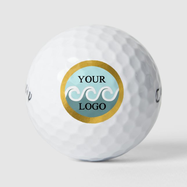 Pelotas De Golf Elegante logo personalizado compañía marco de Reli (Anverso)
