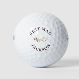 Pelotas De Golf Elegante Mejor Hombre Groomsman Favor de la Boda
