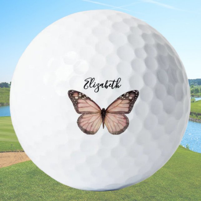 Pelotas De Golf Elegante Monarca Mariposa Personalizada Damas (Subido por el creador)