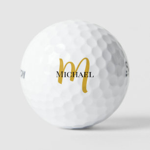 Pelotas De Golf Elegante Monograma dorado Srixon Talla suave 3 Paq