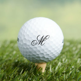 Pelotas De Golf Elegante Monograma Inicial