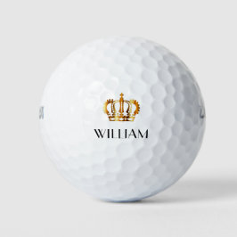 Pelotas De Golf Elegante nombre de la Corona de Oro Real