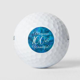 Pelotas De Golf Elegante Ocean Blue 100 y maravilloso cumpleaños