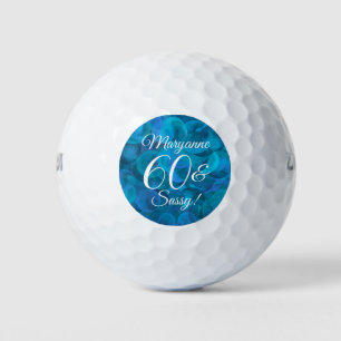 Pelotas De Golf Elegante Ocean Blue 60 y la fiesta de cumpleaños e
