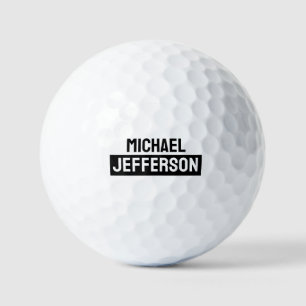 Pelotas De Golf Elegante Personalizado personalizado blanco negro