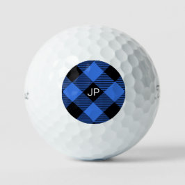 Pelotas De Golf Elegante Rustic Masculine Black Buffalo Inicial