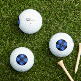 Pelotas De Golf Elegante Rustic Masculine Black Buffalo Inicial