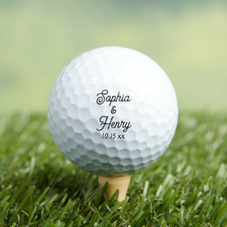 Pelotas De Golf Elegante tipografía moderna Script Wedding Favor
