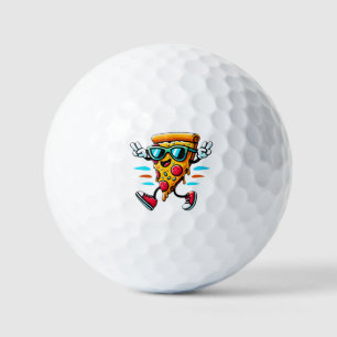 Pelotas De Golf Elegante y sabroso personaje de pizzería agrega en