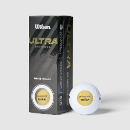 Pelotas De Golf Elegantes Groomsmen Personalizados con Oro