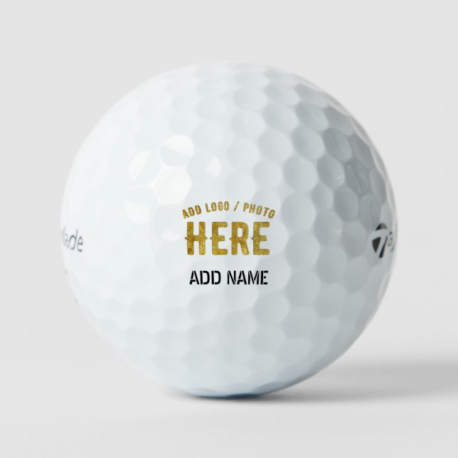 PELOTAS DE GOLF ELEGANTES MODERNAS PERSONALIZABLES BLANCAS MARCADA (Anverso)