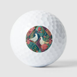 Pelotas De Golf Elegantes palomas blancas moradas rosadas y geomét