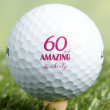 Pelotas de golf elegantes para cumpleaños de 60 añ
