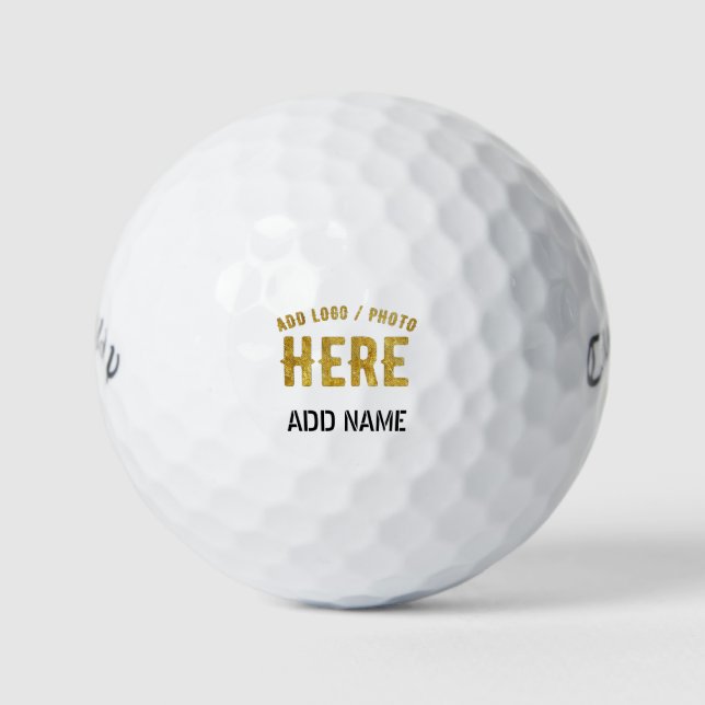 PELOTAS DE GOLF ELEGANTES PERSONALIZABLES BLANCOS MODERNOS VERIFIC (Anverso)