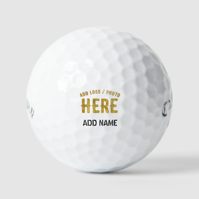 PELOTAS DE GOLF ELEGANTES PERSONALIZABLES BLANCOS MODERNOS VERIFIC (Anverso)
