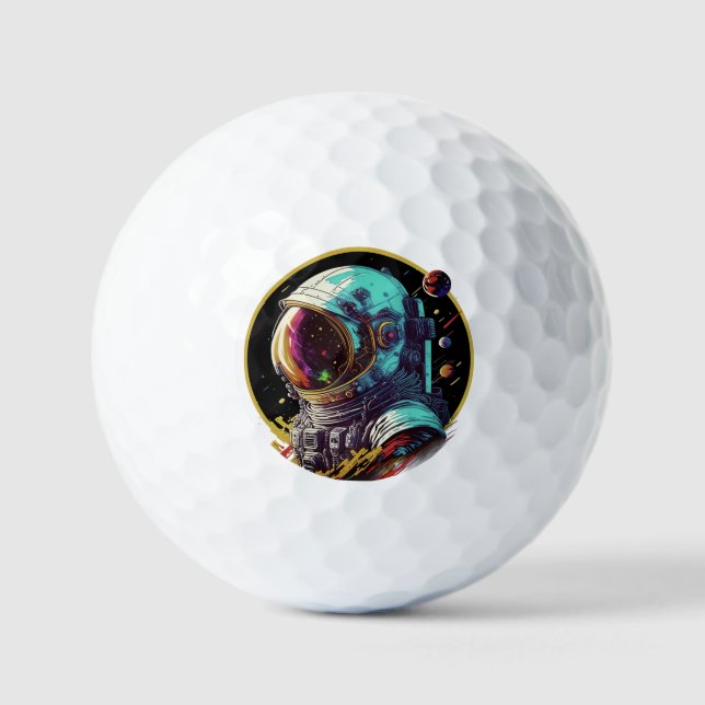 Pelotas De Golf Elevar tu juego con nuestro astronauta (Anverso)