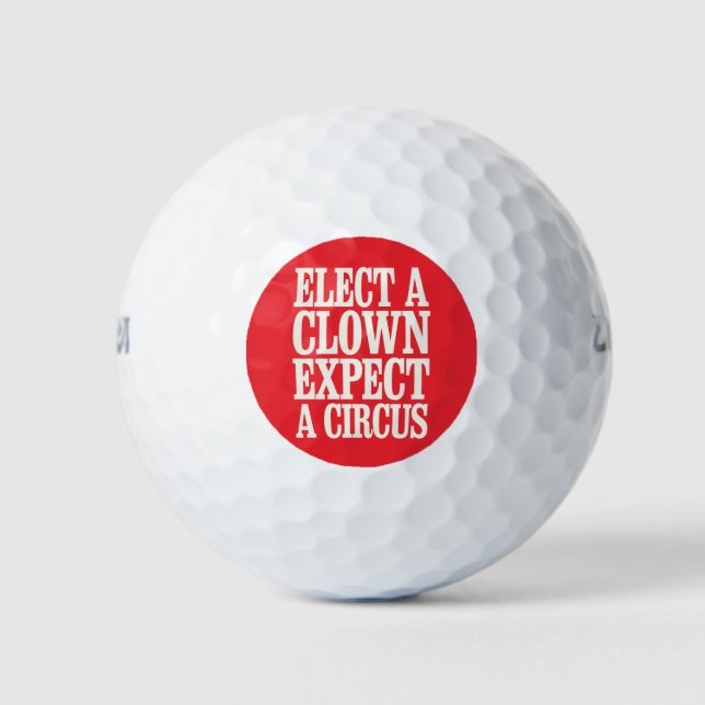 Pelotas De Golf Elige A Un Payaso Esperando Un Circo Contra Trump  (Anverso)