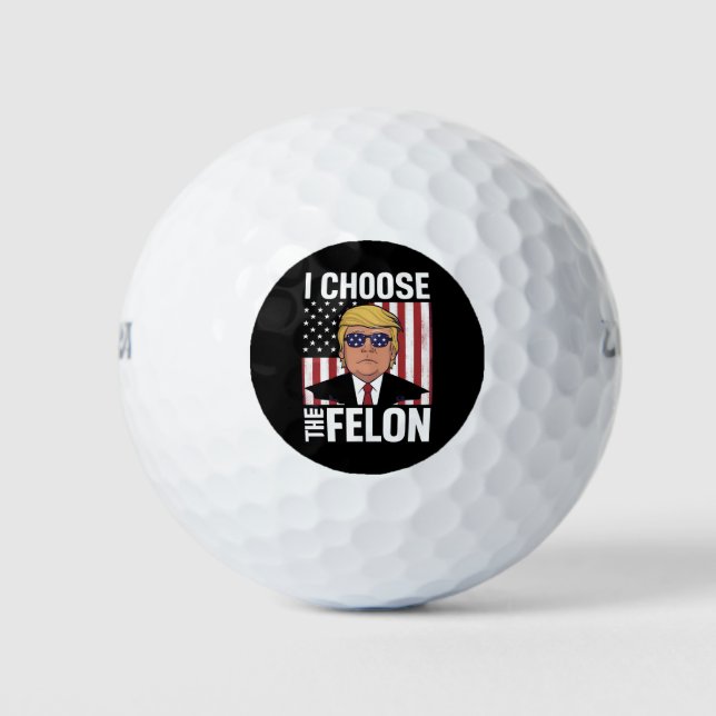 Pelotas De Golf Elijo El Patriota Republicano Felon Trump 2024 (Anverso)