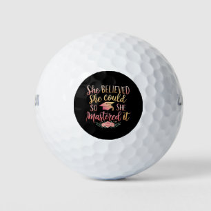 Pelotas De Golf Ella Creía Que Podía Así Que Lo Dominó
