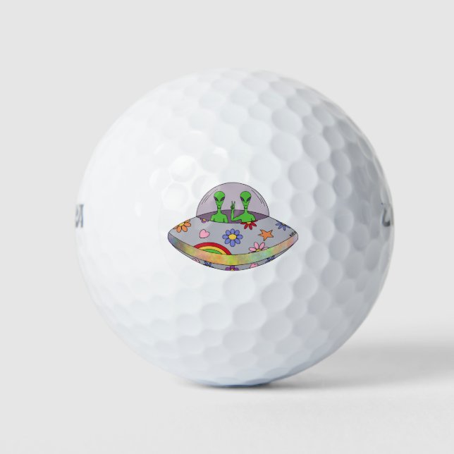 Pelotas De Golf Ellos vienen en paz OVNI (Anverso)