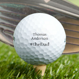 Pelotas De Golf #elPapá, Tipografía Minimalista Nombre Papá