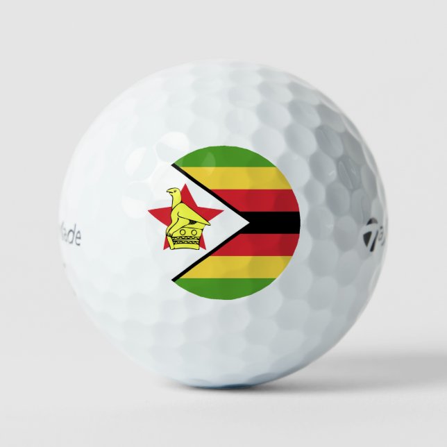 Pelotas De Golf Emblema de bandera de Zimbabue (Anverso)