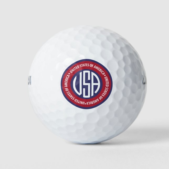 Pelotas De Golf Emblema de Estados Unidos (Anverso)