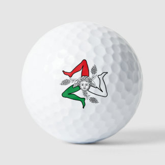 Pelotas De Golf emblema de la medusa de Trinacria siciliana tema i